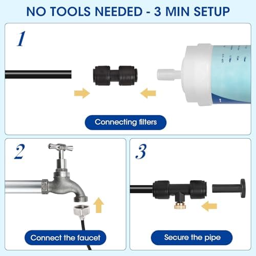 75FT Misters for Outside Patio – Outdoor Misting Cooling System with 20 Brass Nozzles, 3/4" Adapter & Water Filter, Upgraded Pre-Assembled, Large Area Cooling for Garden, Patio, Pool, Backyard - Image 6