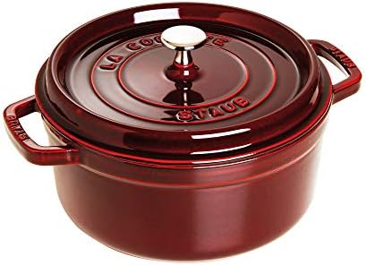 Staub Cast Iron 13.25-qt Round Cocotte - Grenadine, Made in France by Unknown