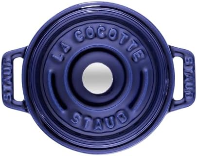Staub Cast Iron 0.25-qt Mini Round Cocotte - Dark Blue, Made in France - Image 5