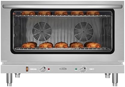 KoolMore 32 in. Commercial Countertop Convection Oven, Holds Full Size Pans, 4 Racks and 3500W of Power, 240V in Stainless-Steel, ETL Listed for Safety and Sanitation (KM-CTCO-44) by KoolMore