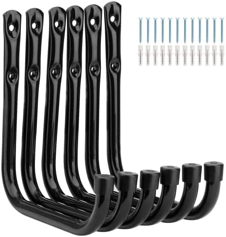 Heavy Duty Garage Hooks, 6.7Inch Wall Mount Garden Tools Storage Hook for Bike, Ladder, Chair, Garden Hose, Power Tool, Indoor Outdoor by Whrsinlor