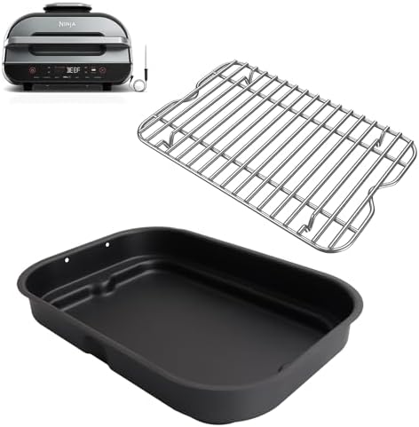 FG551 Parts Griddle Plate & Roast Rack Replacement for Ninja Foodi XL Grill by WEBROIL