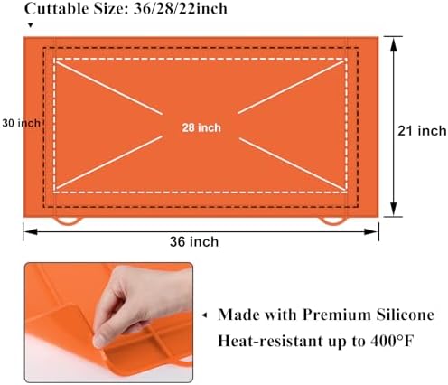 36" Griddle Silicone Mat for Blackstone 36/30/28 Inch, Food Grade Grill Protective Mat Overall Product Dimensions Grill Protector Cover Cuttable and Customizable - Image 2