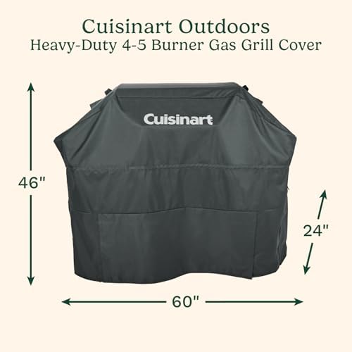 Cuisinart Heavy-Duty 4-5 Burner Gas Grill Cover, Fade, UV and Weather Resistant, Durable and Convenient All Weather Cover with Drawstrings and Buckle Straps - Image 2