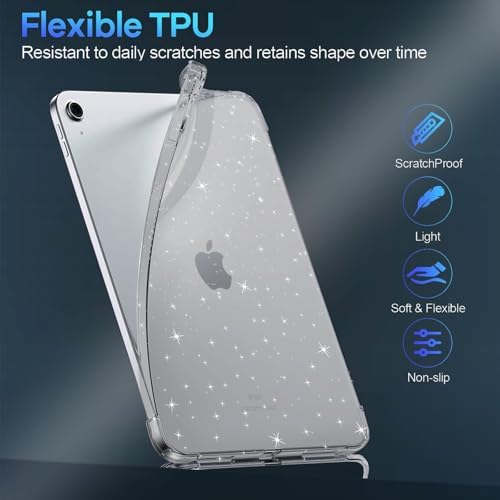 Clear Glitter Silver Case for iPadA16 11th/10th Gen 11/10.9" 2025/22 - Image 6