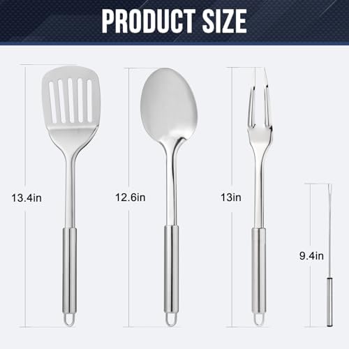 THTYBROS Portable Camping Kitchen Utensil 34 Pcs Set- Cookware Kit, Stainless Steel Outdoor Cooking and Grilling Utensil Organizer Travel Set Perfect for Travel, Picnics, RVs, Camping, BBQs, Parties - Image 3
