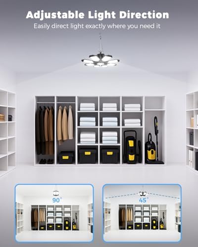 Motion Sensor Garage Light Plug in, 25000LM Shop Light 6500K - Image 4