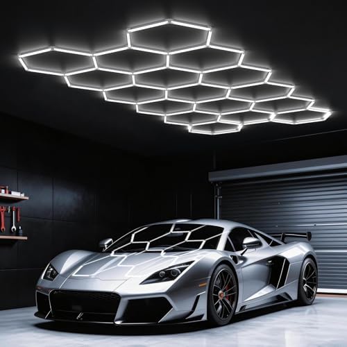 Hexagon Garage Lights: 476W 17 Grids Hexagon Led Lights 52360LM by Ipackorin