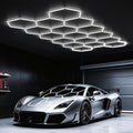 Hexagon Garage Lights: 476W 17 Grids Hexagon Led Lights 52360LM by Ipackorin