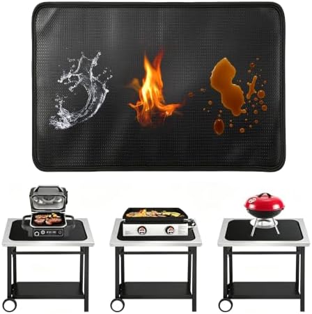 25 x 39 inch Heat Resistant Mats for Countertop fits Tabletop Grill by Ludehem