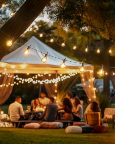 Brightown Outdoor String Lights, 159FT G40 LED IP65 Waterproof Patio Lights - Image 2