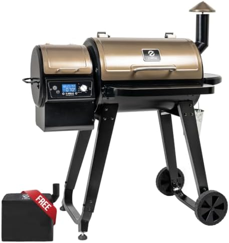 Z GRILLS 450A2 Wood Pellet Grill Smoker, PID V3.0, 459 Sq in, Bronze by ZGRILLS