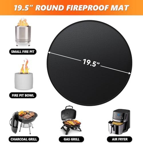 19.5" Fire Pit Mat for Solo Stove Mesa Tabletop Fire Pit, Fireproof Mat for Solo Stove Accessories, Small Under Grill Pad to Protect Your Table, Easy to Clean, Reusable - Image 6