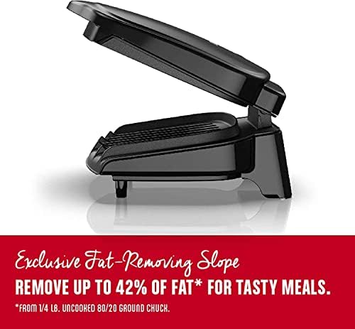 George Foreman GR10B 2-Serving Mini Grill & Panini Press, Compact 7.3” x 5.6” Cooking Surface,1–2 Servings, Dorms & Small Kitchens - Image 5