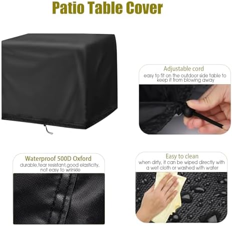 Outdoor Side Tables Cover End Tables Covers- 16"L x 13"W x 17"H - Image 4