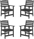 FUNBERRY Outdoor Dining Chairs Set of 4, HDPE Patio Chairs for Outside by FUNBERRY