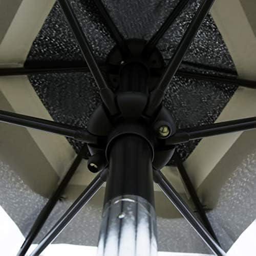 Sunnyglade 7.5' Patio Umbrella Outdoor Tilt Umbrella Black and White Stripe - Image 3