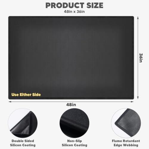 Uranshin Large Under Grill Mat for Outdoor Grill & Deck BBQ, 48 x 36 inches - Image 6