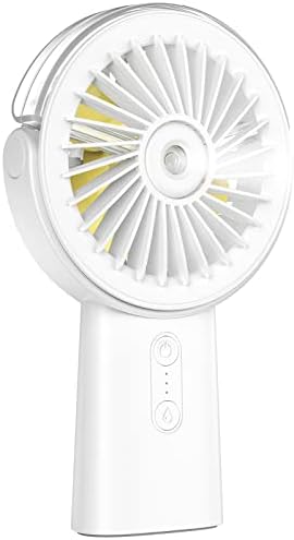Otlonpe Handheld Misting Fan Portable, Small Personal Hand Held Rechargeable Mist Fan Water Spray, 4000mAh Battery Operated Hand Mister Fans 3-Speed, 4-15 Hrs Runtime for Travel Home Office Outdoor by OTLONPE