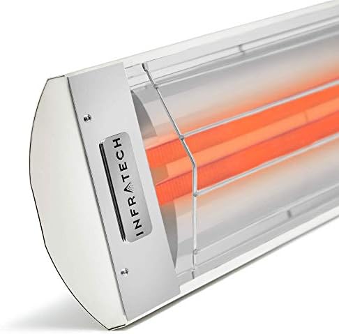 Infratech CD-6024 WH Stainless Steel Dual Element Electric Patio Heater, 61.25", 6000 Watt, 240 Volt, White Finish - Image 2