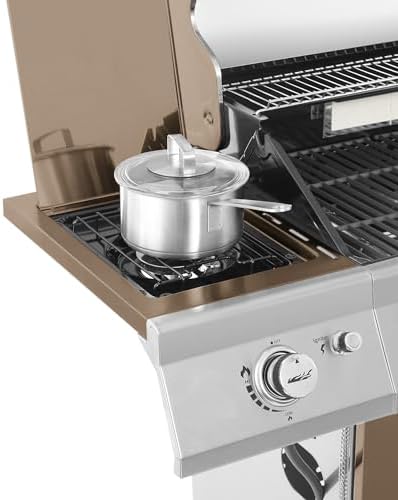 Royal Gourmet GA5403C 5-Burner Propane Gas Grill with Side Burner, Coffee - Image 5