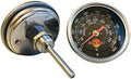 Black Face BBQ Grill Thermometer 50F-900F High Temp Range Heavy Duty Premium Quality Smoker Thermo 2 Inch or 3" 1/2 NPT Thread by LavaLock%C2%AE
