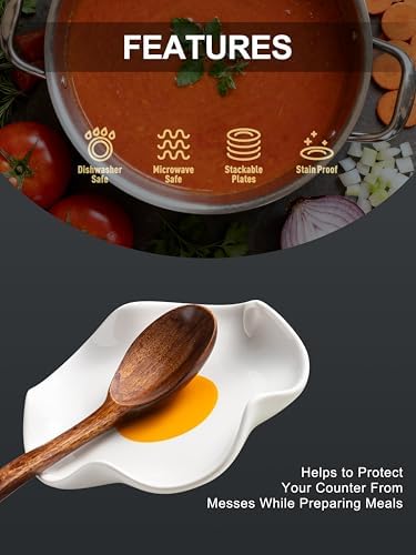 Miamolo Ceramic Spoon Holder for Stove Top, Fits Ladles & Spatulas, No Mess - Image 4