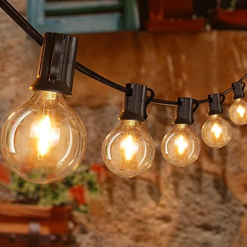 Ollny 150FT Outdoor String Lights, Waterproof Connectable Shatterproof Outside Light with 75 Edison + 4 Spare LED Bulbs Plug in, Patio Lights for Indoor Balcony Porch Camping Deck by Ollny