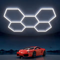 Hexagon Garage Lights: 168W 5 Grids LED Garage Lights - Easy Install 6500K Super Bright Honeycomb Light for Workshop Warehouse Car Detailing Shop Exhibition Hall Gym by WelcometovisitLitezone