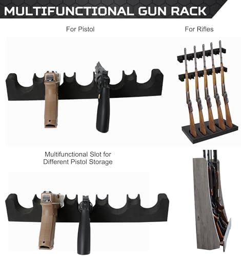 OCQOTAT Gun Rack for Gun Storage, Gun Safe Accessory for Shotguns, Gun Holder in Gun Cabinet, Shotgun Rest, Foam Material with Magnetic Strip and Hook Strip, Gifts for Hunters - Image 6