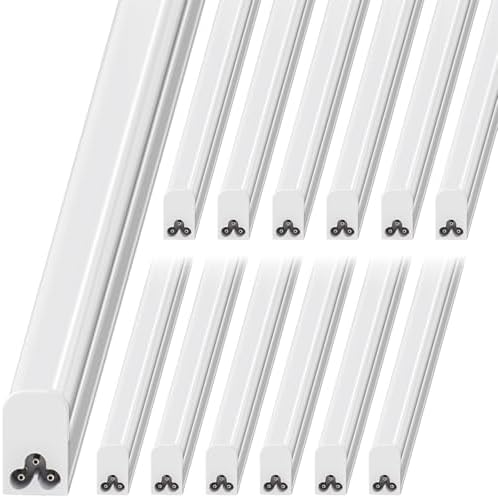 LED Shop Light for Garage, T5, 4FT, 20W, 2200LM, 5000K, 12 Pack by VShapeLED