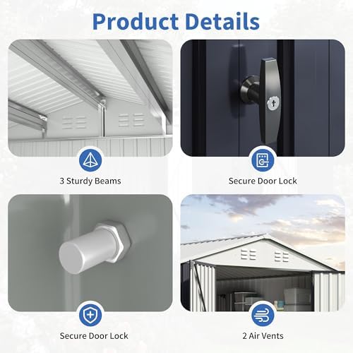 AirWire 12x14 FT Outdoor Storage Shed - Image 4