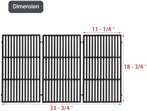 66097 Genesis ii E-410 Grill Grates Replacement Parts for Weber Genesis ii 400 Series II E-410 II SE-410 E-435 S-435 66089 GS4 Cooking Grates Accessories Kitchenaid 740-0781 720-0856V Cast Iron Grids - Image 2
