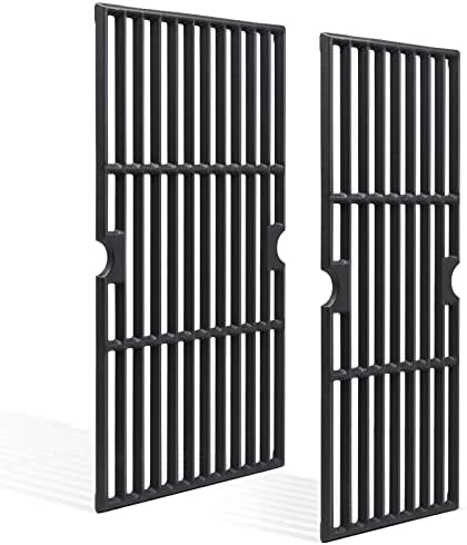 Criditpid 18 Inch Grill Grates for Charbroil Performance 2 Burner 463625217 463673519 Replacement Parts, Cast Iron Grill Cooking Grate for Char-Broil G470-0002-W1, G470-0003-W1, 463625219, 463673517 by Criditpid