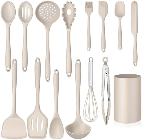 Homikit 15-Piece Kitchen Cooking Utensil Set, Silicone Utensils with Holder by Homikit