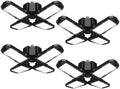4 Pack LED Garage Light, 150W 15000LM 6500K LED Shop Lights, Garage Lights Ceiling Led with 4 Deformable Panels, Screw in E26/E27 Bulb Socket for Warehouse, Basement, Attic, Barn, High Bay Lighting by AUDLES
