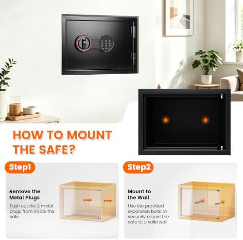 [2026 0.5H 1700°F] Small Fireproof Safe, 22Lbs Heavy Duty Fire Safe Box - Image 6