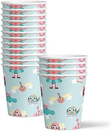 Mighty Monster Girl Birthday Party Supplies Set Plates Napkins Cups Tableware Kit for 16 - Image 3