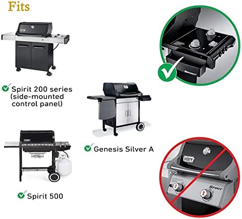PG521 (2-Pack) 15" Porcelain Steel Cooking Grid Grates for Weber Genesis Silver A, Spirit E200,Spirit 500,Spirit 210 (2007-2012) Gas Grills, 7521 65905 7522 7523 65904 - Image 5