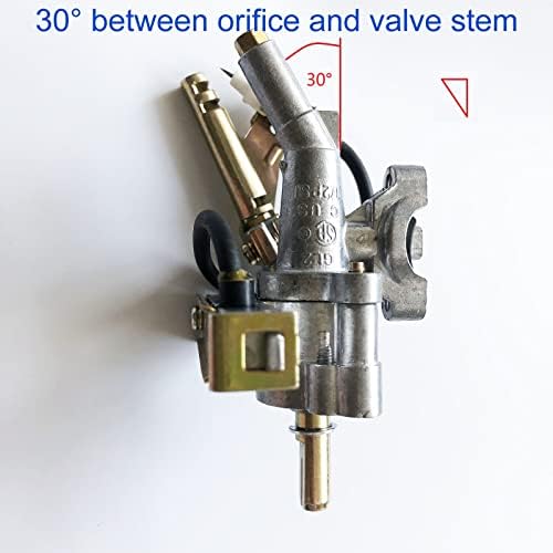 1 PC 30° BBQ Grill Gas Valve with Thrower, Valve Stem OD 5/16", Orifice Size: 1.05mm for LP Gas, Fits for 5/8" Manifold Tube - Image 3