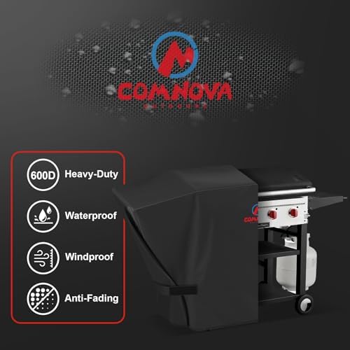 Comnova Griddle Cover for Camp Chef FTG600 - Premium 600D Outdoor Flat Top Grill Cover Heavy Duty & Waterproof for Camp Chef 4 Burner Griddle FTG600, FTG600P, and FTG600GL - 63.5 x 22 x 36 Inch - Image 3