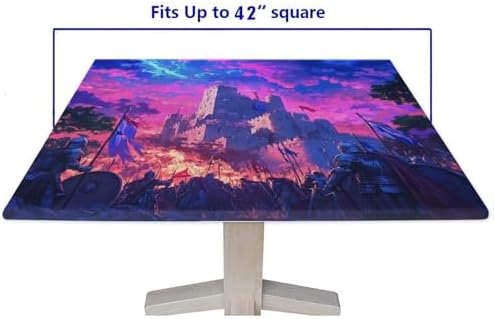 Outdoor Tablecloth Square, Medieval Fantasy Pattern Printed on Stain Resistant Table Cover for Outdoor Table, Great for Picnics BBQs Daily Meals, Fit for 42" x 42" Square Tables - Image 5