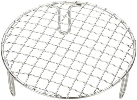 uxcell 6.5 Inch Round Cooking Rack, Stainless Steel Canning Racks with Legs, Barbecue Mesh Grill for Baking Cooling Steaming Cookware by uxcell