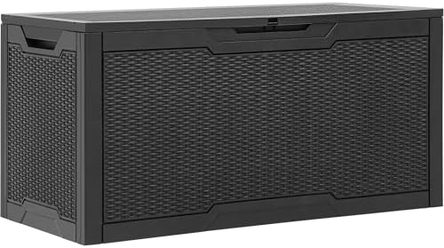 YITAHOME 100 Gallon Outdoor Deck Box, Waterproof Storage Box, Lockable by YITAHOME