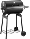 Charcoal Grill with Side Table,Barrel BBQ Grill 500 Sq In Cooking Area by DNKMOR