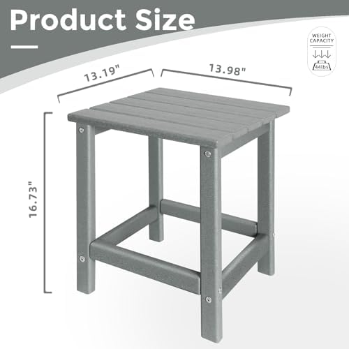 GARDENSTAR Outdoor Side Tables Adirondack, HDPE Small Table for Patio,Outside End Table for Porch, Deck, Pool, Weather Resistant/Easy Maintenance - Image 3