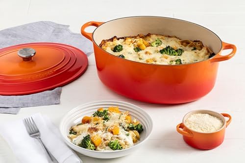 Le Creuset Enameled Cast Iron Oval Dutch Oven, 8 qt., Flame - Image 5