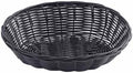 TableCraft Oval Black Woven Plastic Serving Baskets 9 x 6 Inch (Set of 12) - Durable Polypropylene Bread Basket Bulk Pack for BBQ, Grill Out, Fries, Chips, Burgers, Fast Food & Restaurant Cookouts by TableCraft