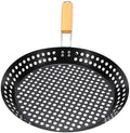 Diydeg Grilling Skillet, Stainless Steel Foldable Portable Camping BBQ Skillet with Round Even Heat Distribution, Durable Outdoor Cooking Tool, Grill Pan for Camping Outdoor Barbecue by Diydeg