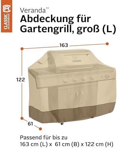 Classic Accessories Veranda Water-Resistant 64 Inch BBQ Grill Cover - Image 2